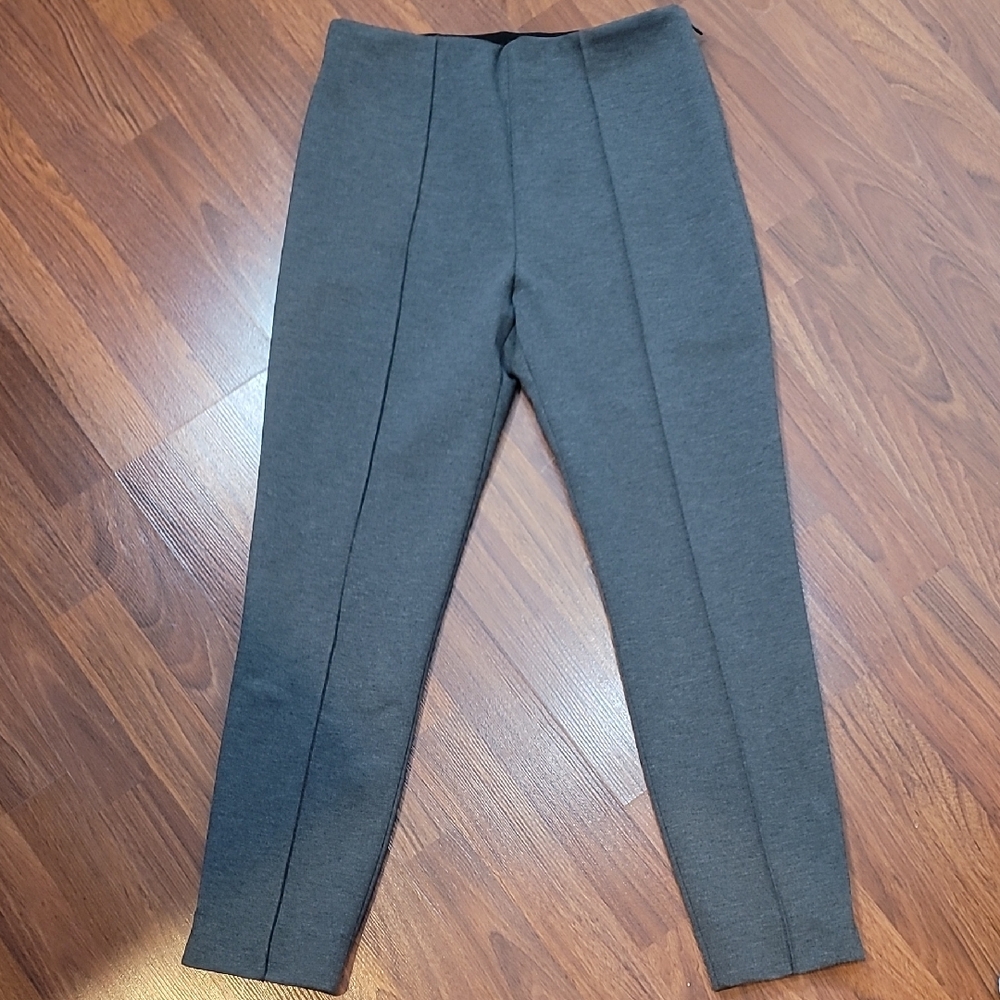 ATM Heather Charcoal Gray Ponte Pants Stretch Sz 10 - Picture 10 of 16